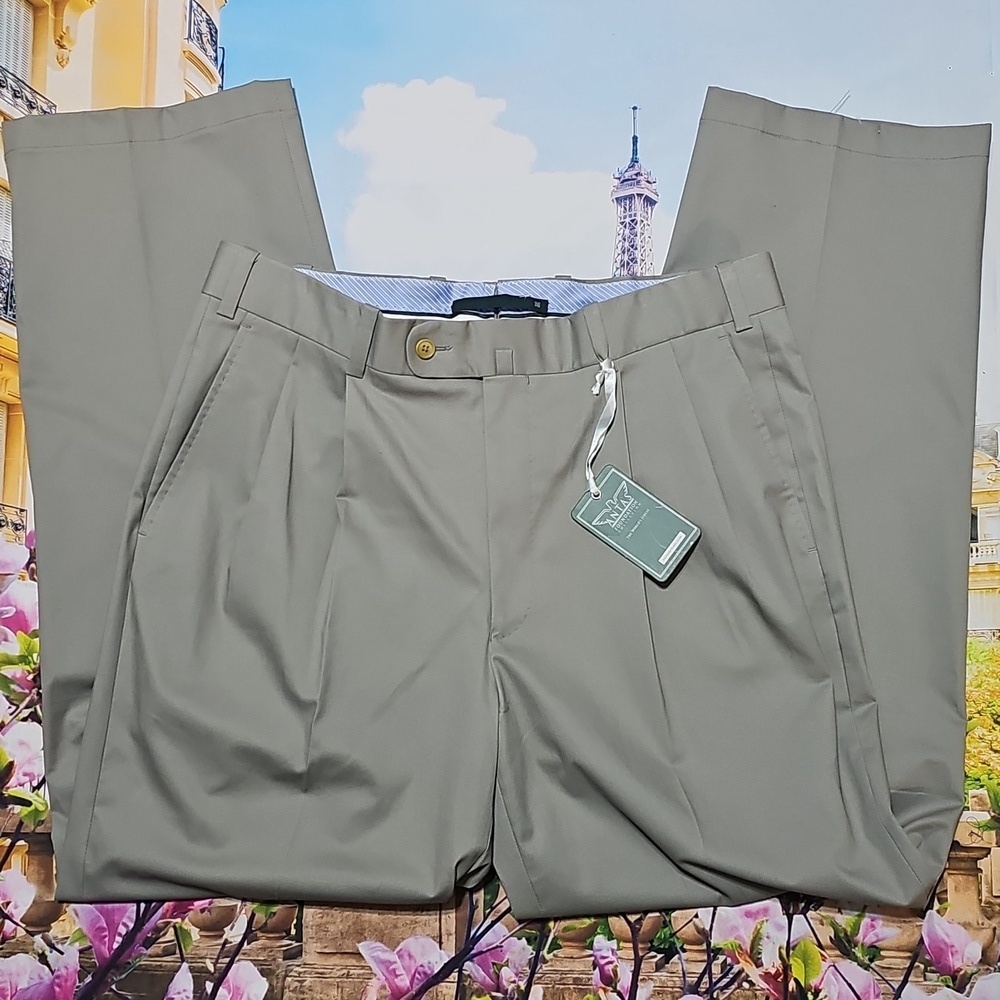 Antas Classic Newport Sage Khaki Chinos Size 36 New